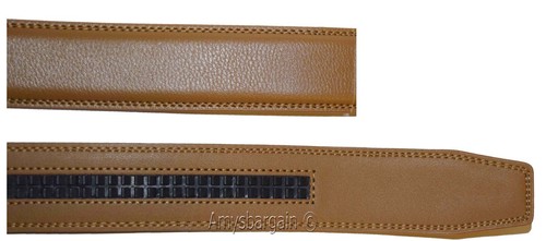 Correa cinturón hombre piel camel talla xl. 43" correa cuero genuino correa nueva solamente - Imagen 11 de 15