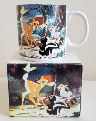 Vintage Walt Disney Classic Mug Bambi Butterfly Tail