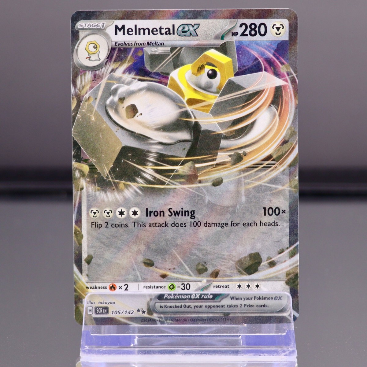 Pokemon TCG Melmetal ex 105/142 Sv07: Stellar Crown Holo NM