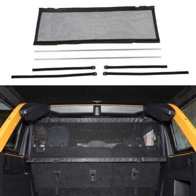 Black Rear Seat Trunk Cargo Orgnizer Mesh for Ford Bronco 21+ 4Door Accessories