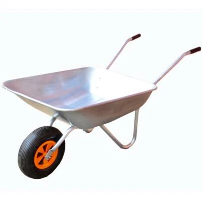 Brouette acier 80kg 60L fuxtec chariot transport jardin outils roue pneumatique