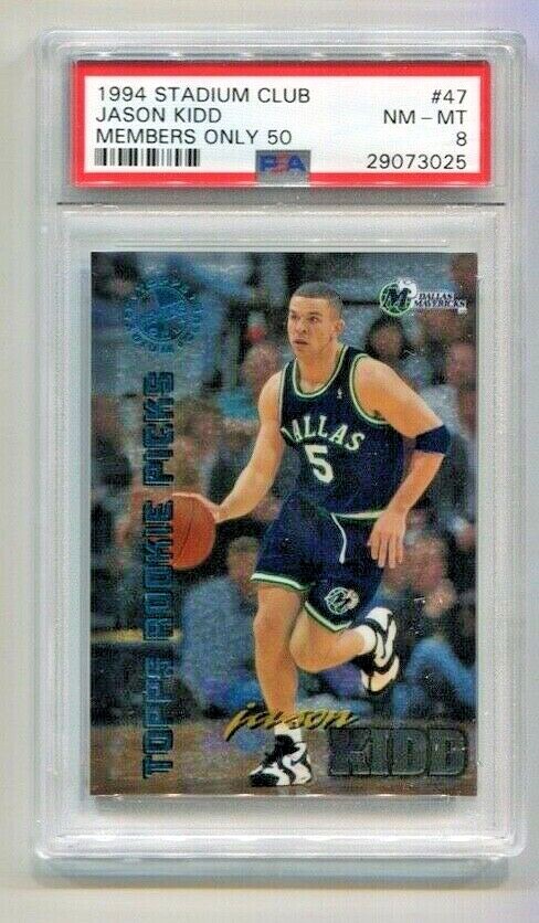 1994-95 Stadium Club - JASON KIDD - Members Only 50 Rookie #47  PSA 8 NMMT