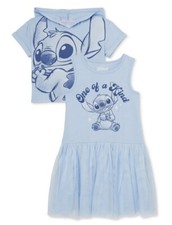 Girls Hooded Cosplay Dress Disney Stitch 2 Piece Size 4-5. 6-6X