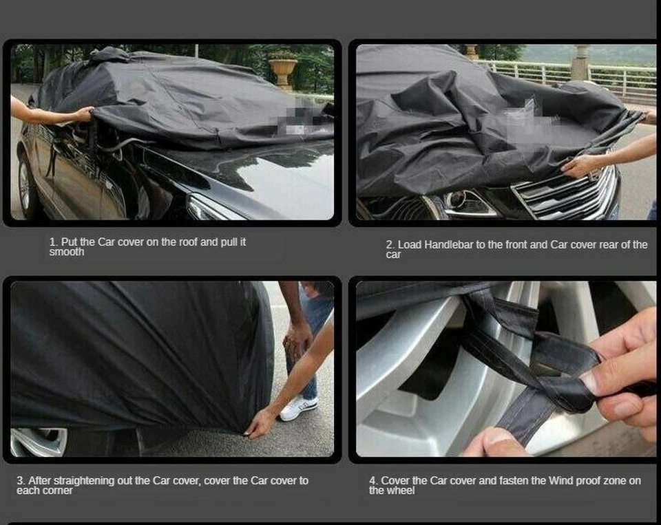 Cubierta de coche completa exterior carrocería a prueba de polvo protección solar UV para Fiat 500 Abarth 595 Foto 3 de 4