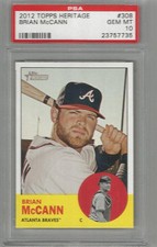 2012 Topps Heritage Brian McCann PSA 10