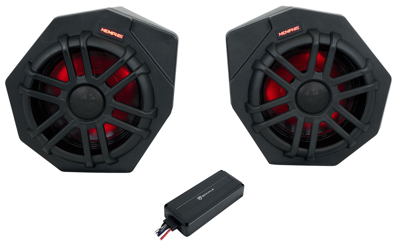 Пара динамиков Memphis Audio CANAMX365FE мощностью 75 Вт RMS Модули Усилитель для 2017 года Can Am X3