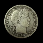 1893-S Barber Half Dollar, Better Date San Francisco Mint Issue, Fine Condition