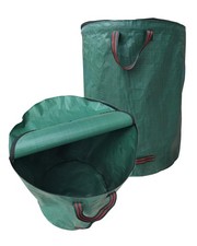 2X120L Gartenabfalls&auml;cke Stabil & Selbststehend, Rei&szlig;fester Laubsack mit Deck...