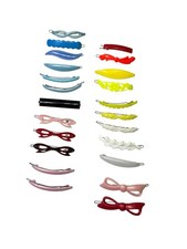 Vtg 1950's - 70's Snap Tight Barrettes Hair Clips Lot of 23 Goody