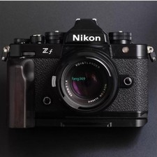 Handle Hand Grip Wood Hanlde Alloy Baseplate For Nikon ZF Camera Holder
