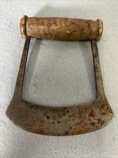 Vintage Wishbone Blade Food Dough Chopper Metal Wood Handle Kitchen Primitive