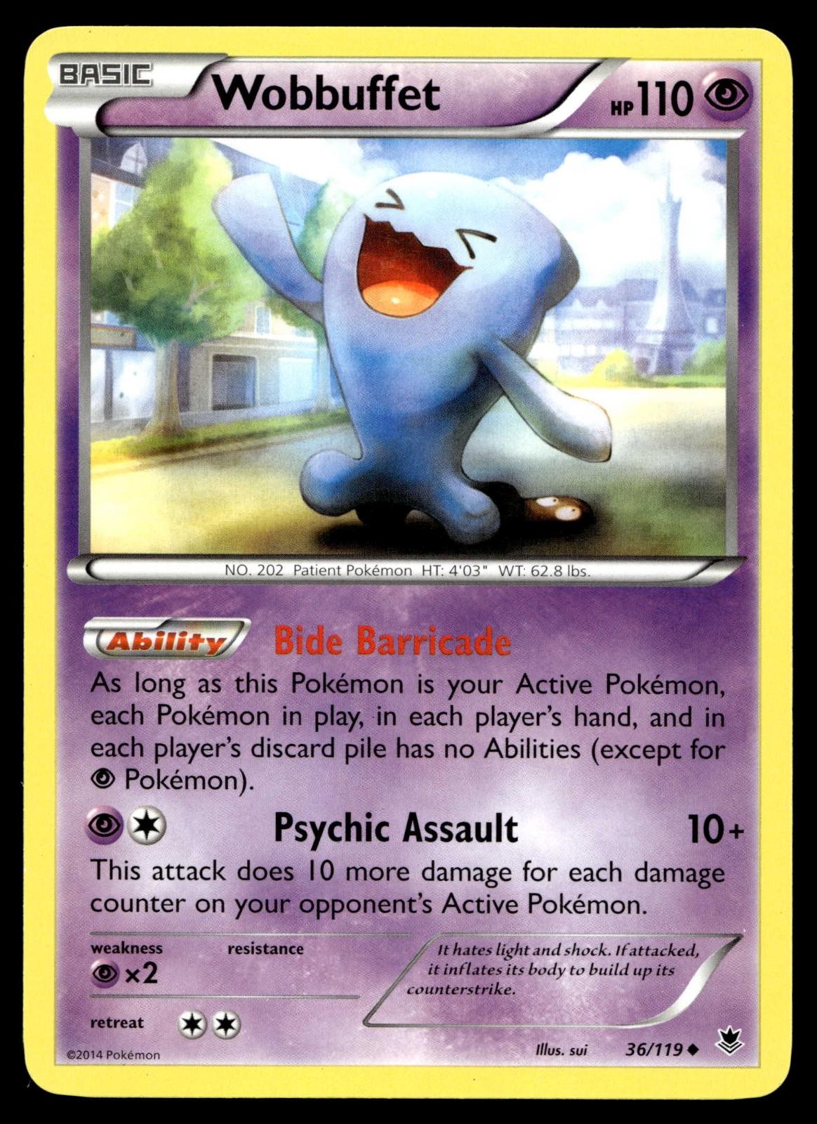 POKEMON WOBBUFFET PHANTOM FORCES 36/119 UC NM/M
