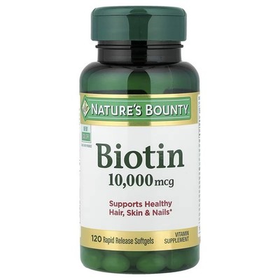 Nature's Bounty, Biotin, 10.000 mcg, 120 schnell freisetzende Weichkapseln