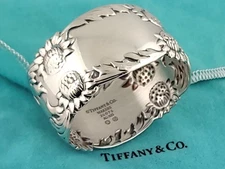 Sterling Silver Tiffany & Co. Chrysanthemum Napkin Ring no.26076 ~NoMono ~$595ea