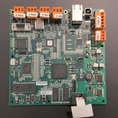 ThyssenKrupp 6300XD1 Elevator Printed Circuit Board PCB 5V FR-4 Through Hole
