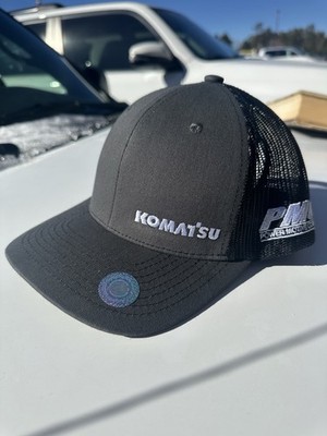 Komatsu Logo Embroidered PMC Dealer Trucker Hat Cap - BRAND NEW