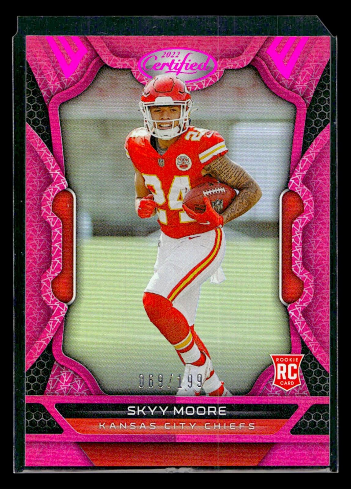 Skyy Moore 2022 Panini Certified #119 Mirror Pink #/199 Rookie