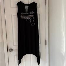 NWT Fashion Killer bling sequined one piece cover up one size hand gun