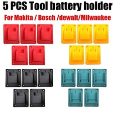 5 Pack Power Tool Holder Wall Mount   Durable Battery Tool Storage Brackets