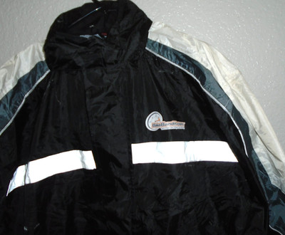 Bike Bandit Motorcycle Rain Jacket Mens XXL Black Biker Reflective