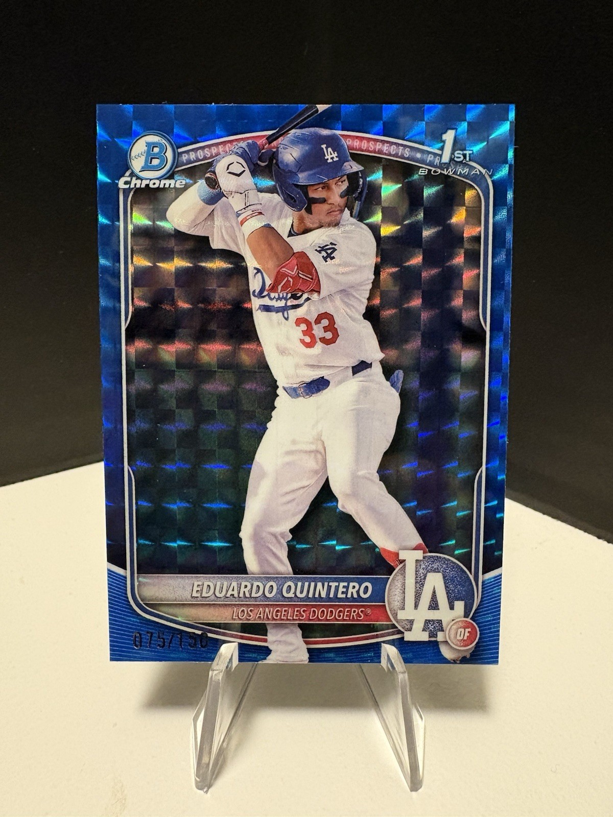 2025 Bowman Chrome Eduardo Quintero- 1st Bowman Blue Geometric Refractor 75/150