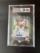 Anderson Brito 2025 Bowman Chrome Green Reptilian Refractor /99 Auto  SGC10/ 10