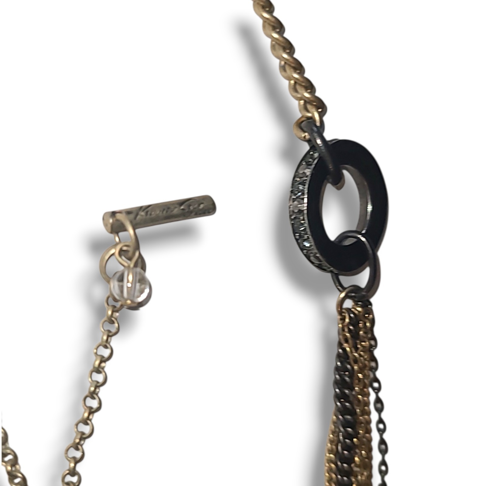 Kenneth Cole Two Tone Multi Chain Statement Neckl… - image 4