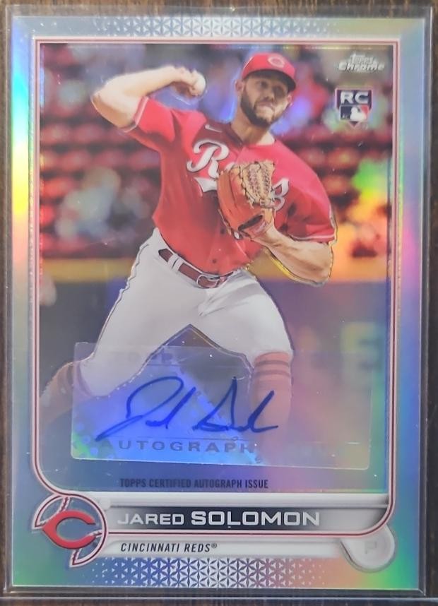 2022 Topps Baseball Chrome Update Jared Solomon Auto #AC-JSN Cincinnati Reds