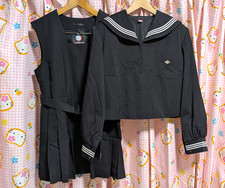 E180  Japanese SchoolGirl Uniform Winter Black. Perfect Condition. Big size.