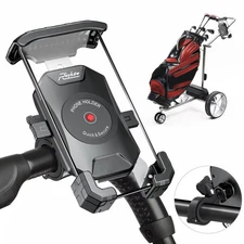 Universal Golf Push Cart Phone Holder Mount Caddytek Clicgear 360-Rotatable
