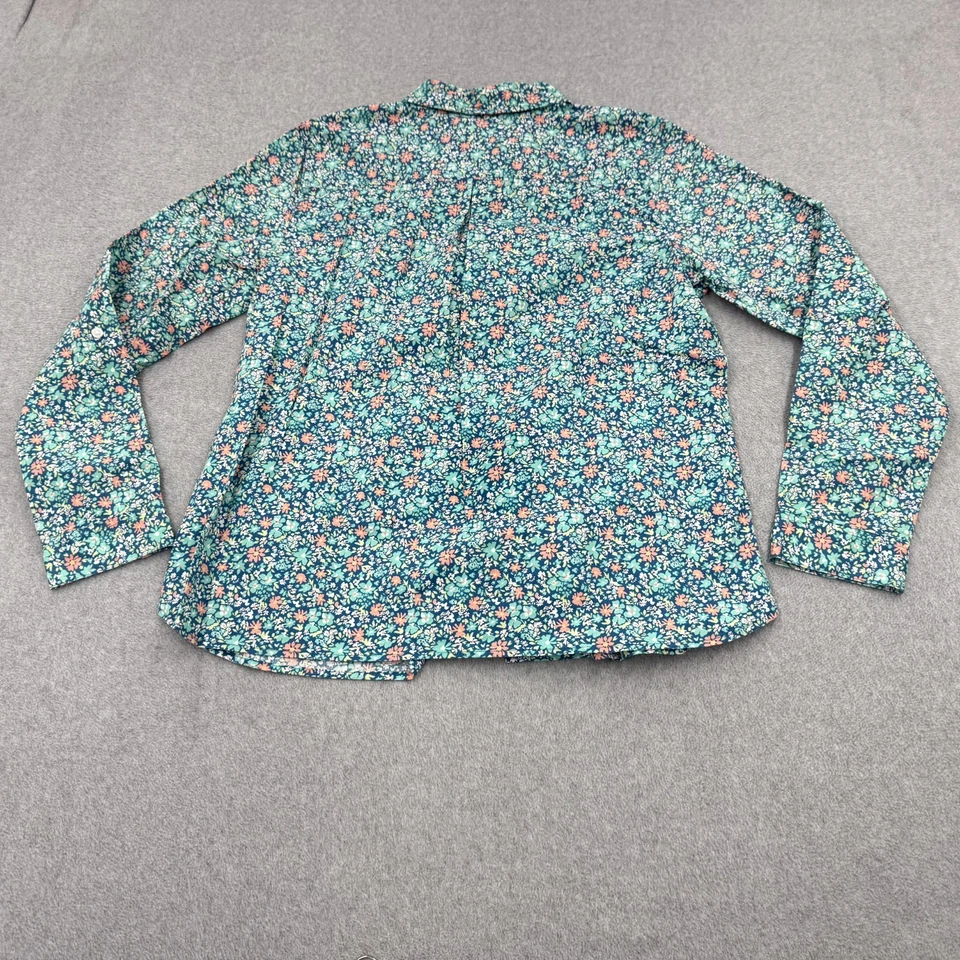 Camisa Croft & Barrow Mujer Grande Colorida Floral Ditsy Botón Delantero Manga Larga Foto 2 de 4