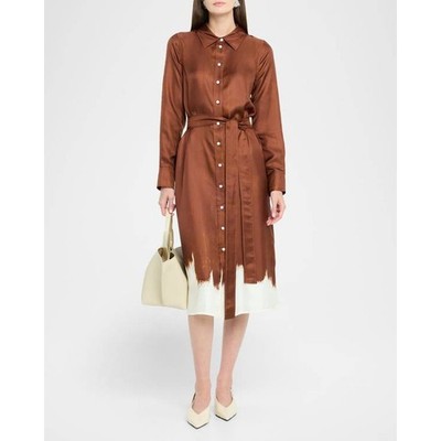 Proenza Schouler Amaya Double Printed Tie Silk Dress in Sienna Multi 6 Proenza Schouler Amaya Double Printed Tie Silk Dress in Sienna Multi 6