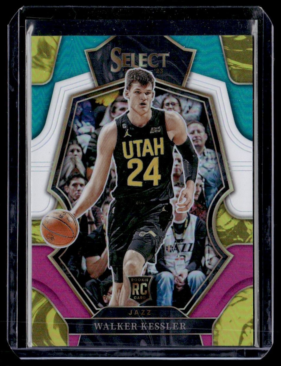 2022-23 Panini Select Teal White Pink Walker Kessler RC 25/49 Utah Jazz #187