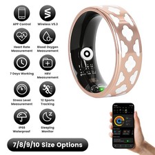 Smart Ring Health Tracker Ring Fitness/Sleep/Stress/HRV Tracker Ring w/Case Gift