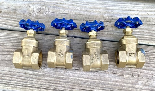 Lot Of 4 AMERICAN GRANBY GV200-100T 1” NPT THREADED FEMALE BRASS GATE VALVE