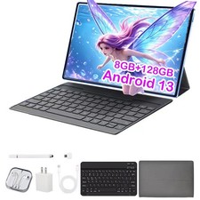 10.1inch Tablet Pad Android 13 12GB RAM 128GB ROM Deca Core Touchscreen Keyboard