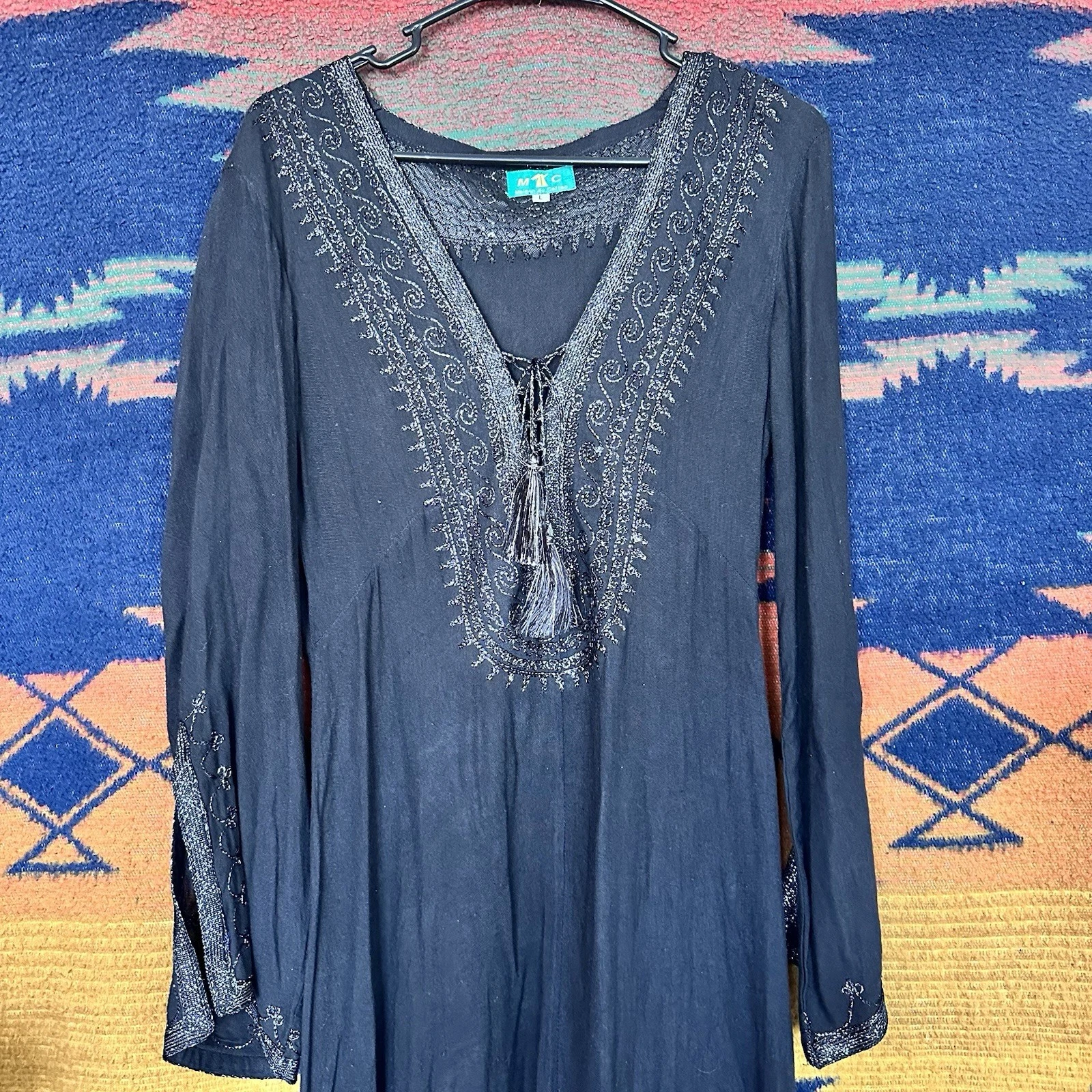 Vintage Authentic MC Maison Du Caftan. Handcrafted. Large. Bohemian. Whimsygoth.
