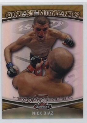 2012 Topps Finest UFC Moments Gold Refractor /88 Nick Diaz #FM-ND Rookie RC 0dj8