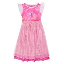 Girls' Wicked Glinda Good Witch of the East Tiered Tulle Pink Nightgown, Gown