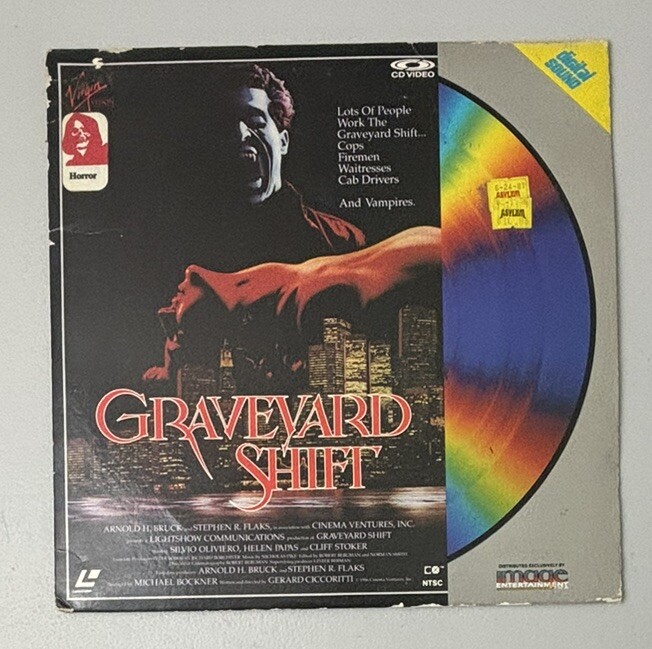 GRAVEYARD SHIFT Laserdisc LD VERY GOOD CONDITION VERY RARE HORROR STEPHEN KING'S