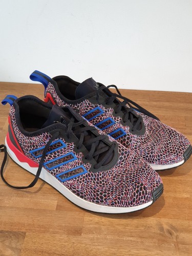 Adidas ZX Flux ADV Flyknit scarpe da ginnastica per corsa/palestra nere multi taglia UK 7 - Foto 12 di 12