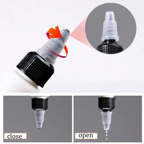 10/30/100/120ml Unicorn Bottle Twist Cap PET Plastic Dropper Dispensing Bottles - Picture 4 of 13