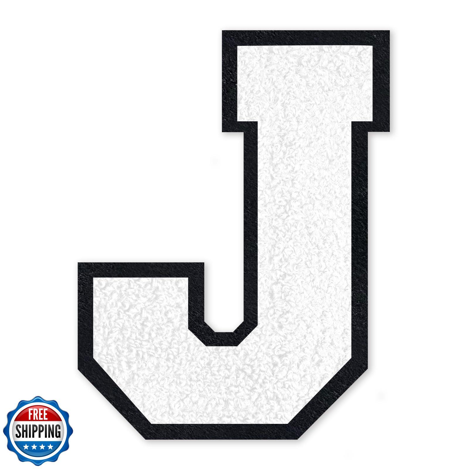 VGROSIA 6.5 Inch White Iron-On Varsity Chenille Letter Patches