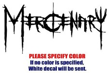 MERCINARY Band Rock Graphic Die Cut decal sticker Car Truck Boat Window 12"