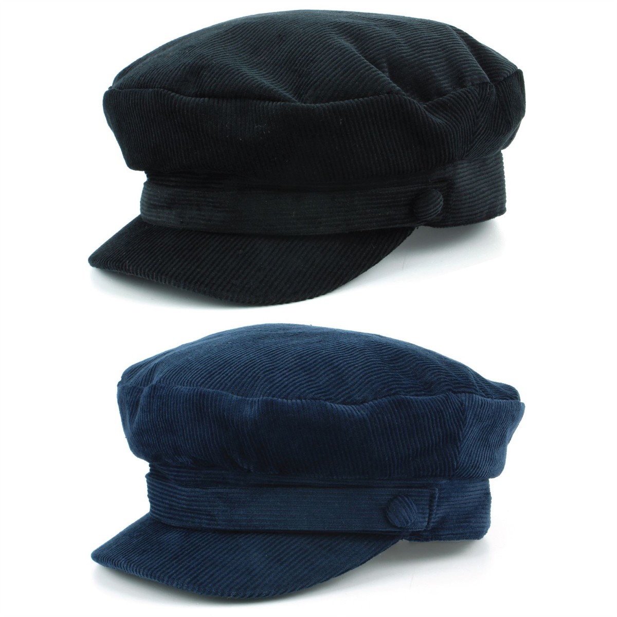 Captain's Cap Breton Hat Cord BLACK NAVY BLUE Mariner Lennon