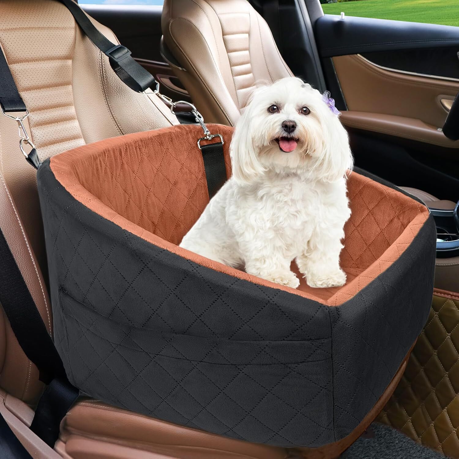 Dog Car Seat for Small Medium Dogs,Detachable Washable Dog Booster Seat