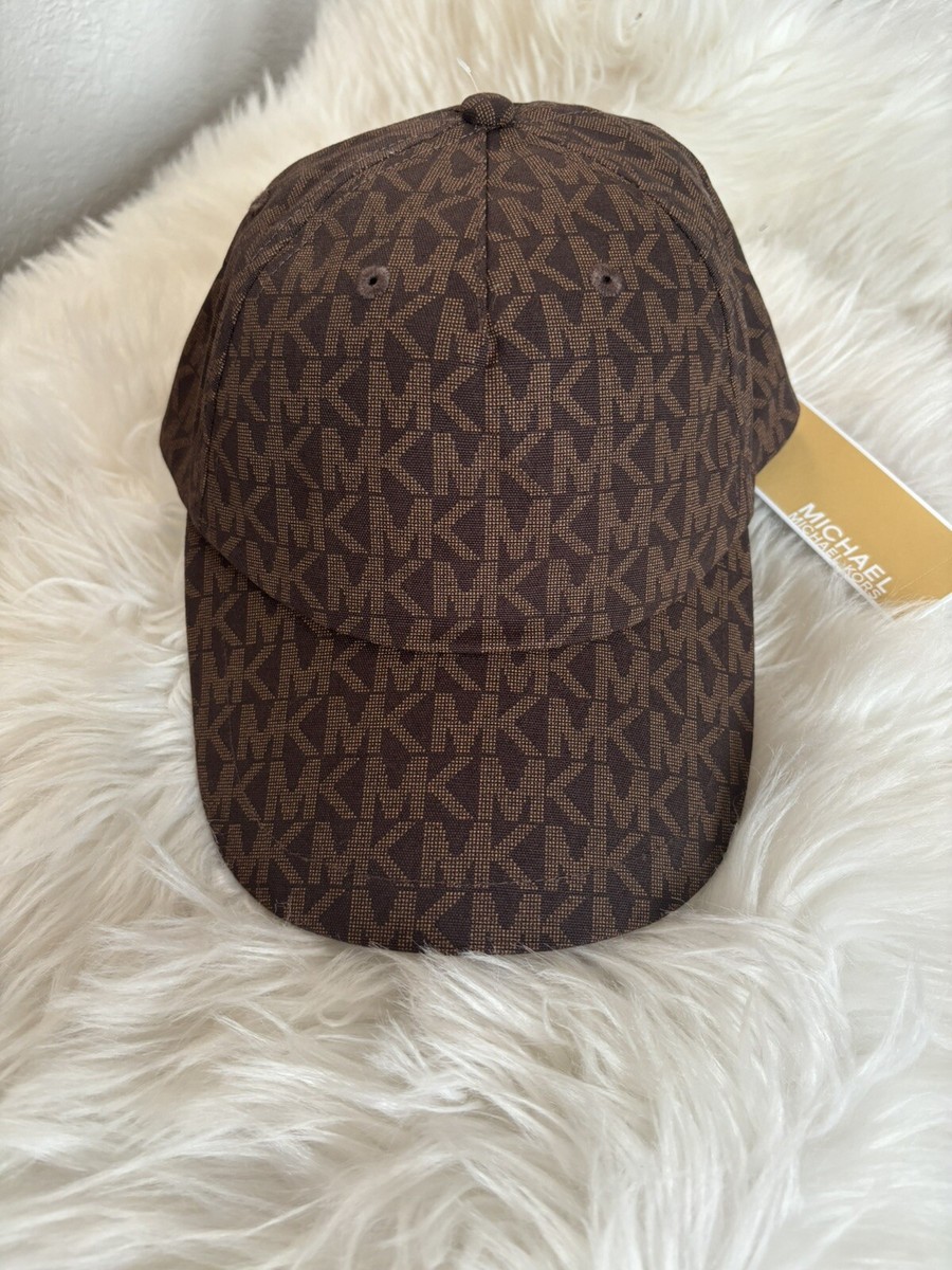 New MICHAEL KORS MK LOGO Adjustable Baseball Cap Brown Hat  display picture 1