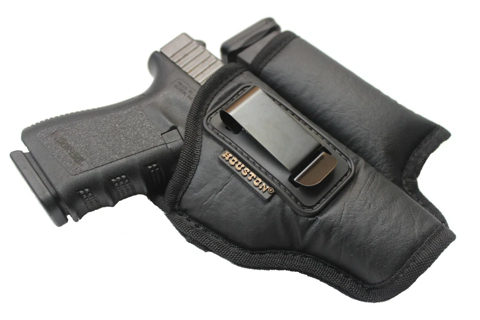 IWB Soft Houston Leather Holster with Magazine/Mag Pouch/Holder - Choose Model - Image 2 of 4