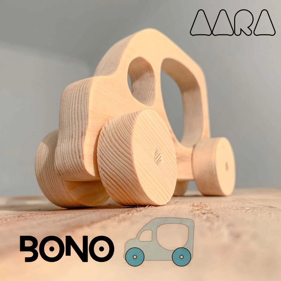 Juguete de madera hecho a mano coche de regalo para bebé y niño pequeño juguete hecho a mano coche de juguete para bebé Foto 3 de 4