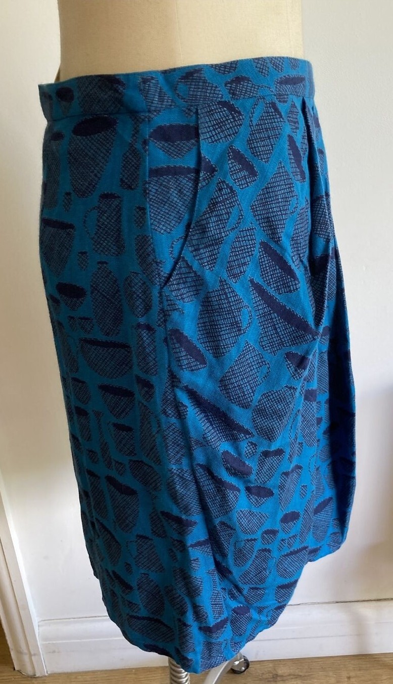 Seasalt Unique Jug Print Cotton Blend "Palmers" Skirt, Size 10 UK, BNWT 8